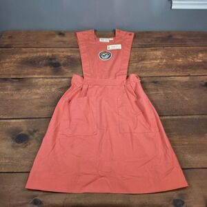 Shane Pinafore Apron Dress Womens 8 Pink Excellent Hospital Auxiliary Uniform
